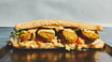 Falafel og hummus sandwich (V)